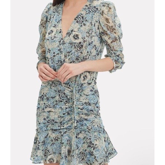 Veronica Beard Dresses & Skirts - Veronica Beard Silk Floral Maggie Wrap Dress Size 4 Blue Multicolor $450